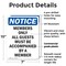 Signmission Members Only All Guests Must Be OSHA Notice Sign, Plastic, 7in W x 10in L, 2PK OS-2PACK-NS-P-710-V-14202 - alternate 3